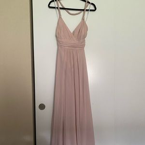Lulu’s Blush Bridesmaids Gown